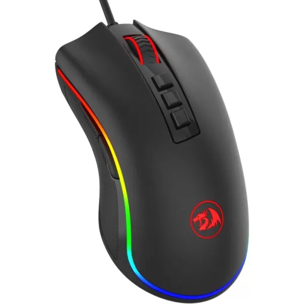 Redragon M711 Cobra Gaming Mouse with 168 Million RGB Color Backlit 10000 DPI Adjustable Comfortable Grip 7 Programmable ButtonsBlack