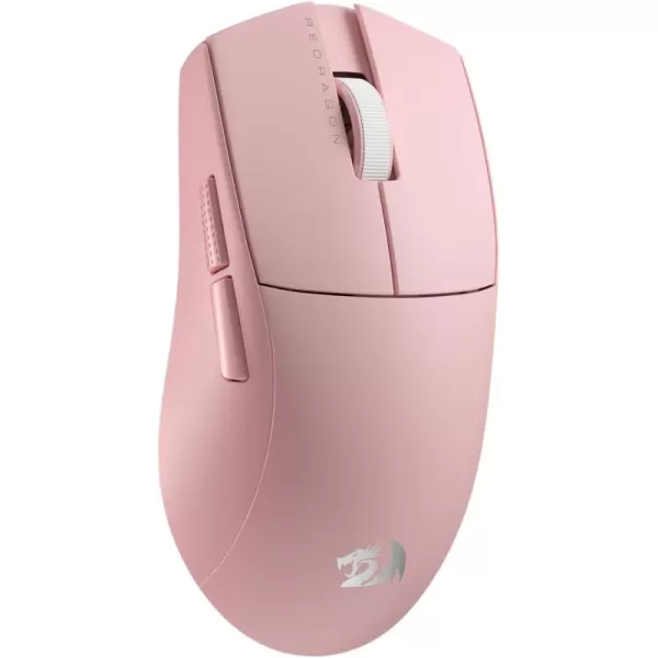 Redragon M916 PRO 3Mode Wireless Gaming Mouse 49G UltraLight 26K DPI Gamer Mouse wErgonomic Natural Grip Build Full Programmable Buttons Software Supports DIY Keybinds ampamp DPIPink