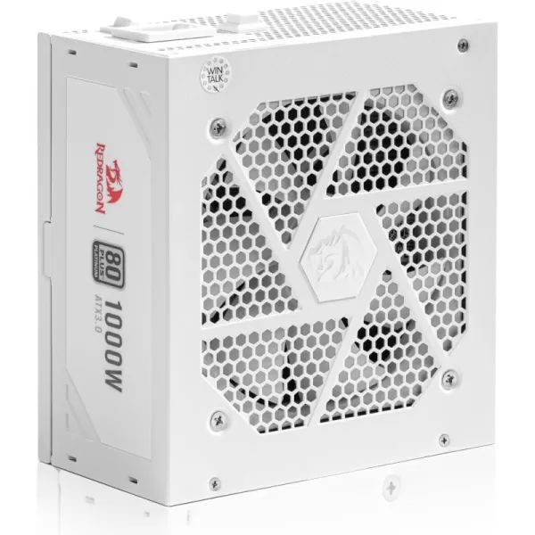 Redragon PSU006 80 Gold 750 Watt ATX Fully Modular Power Supply w 80 Plus Gold Certified Compact 160mm Size and Low Noise RGB Fan 0 RPM 100 Japanese Capacitors Full Mod Cables WhiteATX 30 Platinum WT