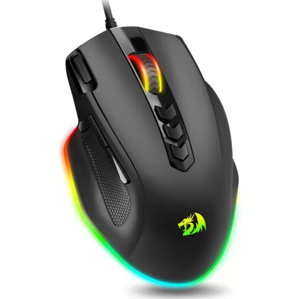 Redragon Wired Gaming Mouse RGB Backlit Ergonomic Gamer Mouse Up to 8000 DPI 11 Programmable Buttons ampamp 7 Backlit Modes Extra Sniper Button Mouse Gamer for Windows PC Gamers M614wired