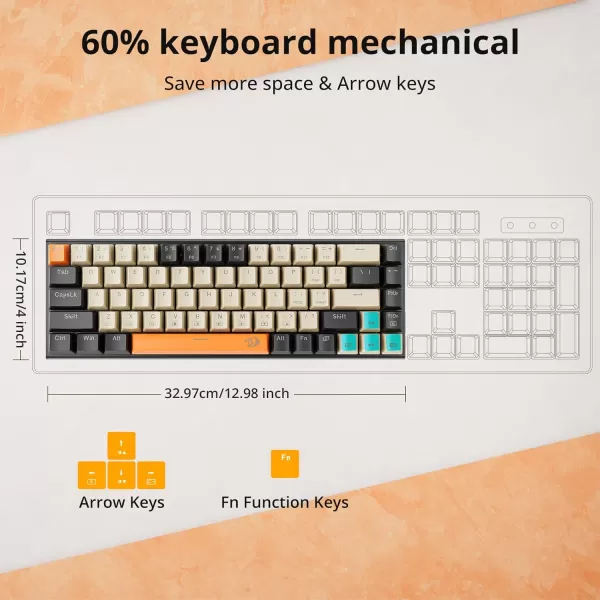 Mechanical Keyboard Full RGB 75 Gaming Keyboard with Red Switches Macro Editor Wired Keyboard 84 Keys for Windows Mac PC Laptop Tablet K629RGB68 key