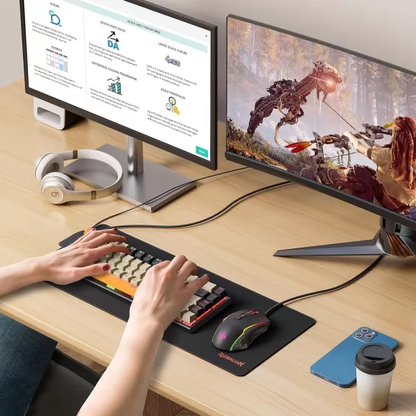 Mechanical Keyboard Full RGB 75 Gaming Keyboard with Red Switches Macro Editor Wired Keyboard 84 Keys for Windows Mac PC Laptop Tablet K629RGB68 key