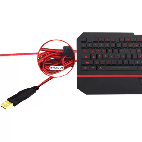 Redragon K502 RGB Gaming Keyboard RGB LED Backlit Illuminated 104 Key Silent Keyboard with Wrist Rest for Windows PC Games
