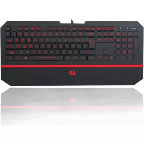 Redragon K502 RGB Gaming Keyboard RGB LED Backlit Illuminated 104 Key Silent Keyboard with Wrist Rest for Windows PC Games