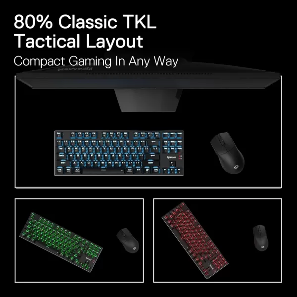 Redragon K556 RGB LED Backlit Wired Mechanical Gaming Keyboard 104 Keys HotSwap Mechanical Keyboard wAluminum Base Upgraded Socket and Noise Absorbing Foams Soft Tactile Brown SwitchRed Switch