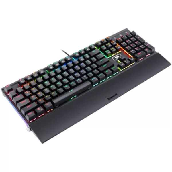 Redragon K567RGB Mechanical Keyboard RGB Backlit RGB Mechanical Gaming Keyboard with Blue Mechanical Switches AircraftGrade Aluminium Construction 104 Keys FullSize Keyboard