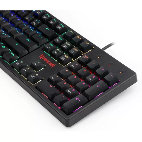 Redragon K578 Mechanical Gaming Keyboard Wired USB RGB LED Backlit 104 Keys Mechanical Gamers Keyboard for Computer PC Laptop Quiet Brown Switches