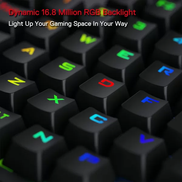 Redragon K585 DITI OneHanded RGB Mechanical Gaming Keyboard 42 Keys TypeC Professional Gaming Keypad wUpgraded HotSwappable Socket 7 Onboard Macro Keys ampamp Detachable Wrist RestBlack