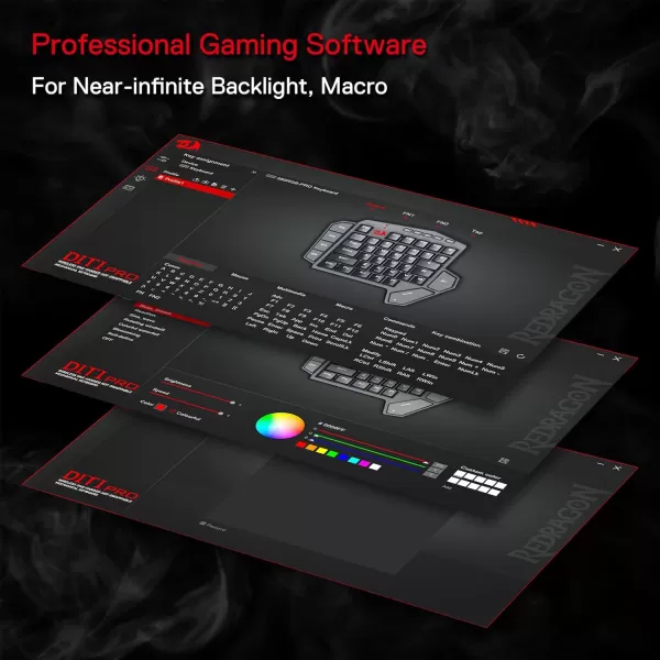 Redragon K585 DITI OneHanded RGB Mechanical Gaming Keyboard 42 Keys TypeC Professional Gaming Keypad wUpgraded HotSwappable Socket 7 Onboard Macro Keys ampamp Detachable Wrist RestBlack