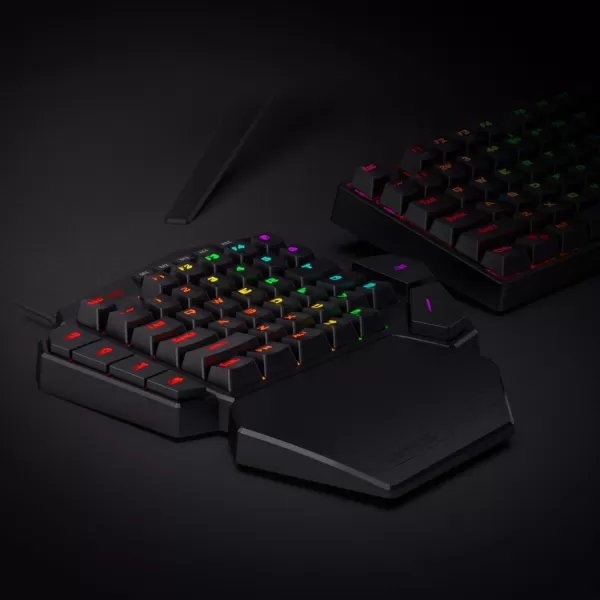 Redragon K585 DITI OneHanded RGB Mechanical Gaming Keyboard 42 Keys TypeC Professional Gaming Keypad wUpgraded HotSwappable Socket 7 Onboard Macro Keys ampamp Detachable Wrist RestBlack