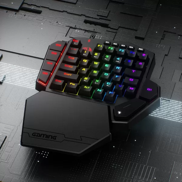 Redragon K585 DITI OneHanded RGB Mechanical Gaming Keyboard 42 Keys TypeC Professional Gaming Keypad wUpgraded HotSwappable Socket 7 Onboard Macro Keys ampamp Detachable Wrist RestBlack