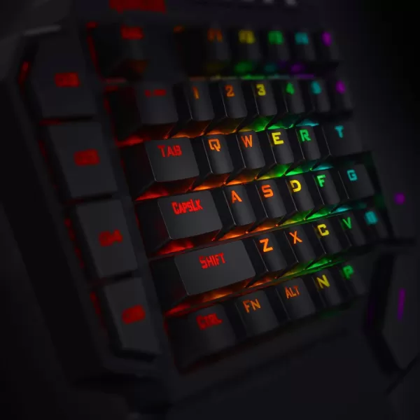 Redragon K585 DITI OneHanded RGB Mechanical Gaming Keyboard 42 Keys TypeC Professional Gaming Keypad wUpgraded HotSwappable Socket 7 Onboard Macro Keys ampamp Detachable Wrist RestBlack