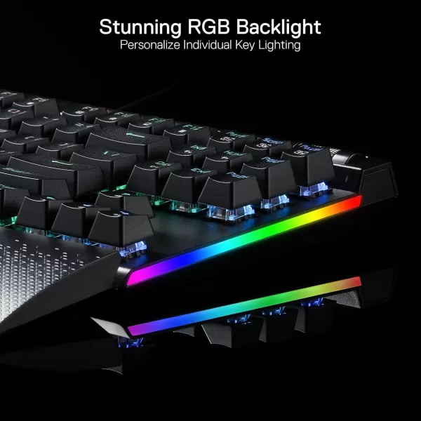 Redragon K587 TKL Wired RGB Mechanical 87 Keys Gaming Keyboard 9 Dedicated Macro G Keys Media Control wDetachable Wrist Rest HotSwap Linear Red SwitchesK587