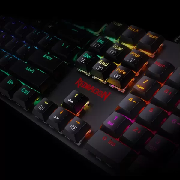 Redragon K589 Shrapnel RGB Low Profile Mechanical Gaming Keyboard 104 Keys Antighosting Mechanical Keyboard with Linear ampamp Quiet Red Switches Fast Actuation with Less Travel and Smooth Keys