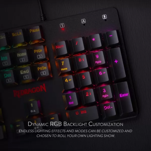 Redragon K589 Shrapnel RGB Low Profile Mechanical Gaming Keyboard 104 Keys Antighosting Mechanical Keyboard with Linear ampamp Quiet Red Switches Fast Actuation with Less Travel and Smooth Keys