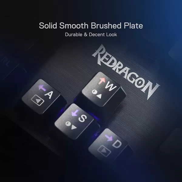 Redragon K608 Valheim Rainbow Gaming Keyboard 104 Keys NKRO Mechanical Keyboard wLinear and Quiet Red Switch