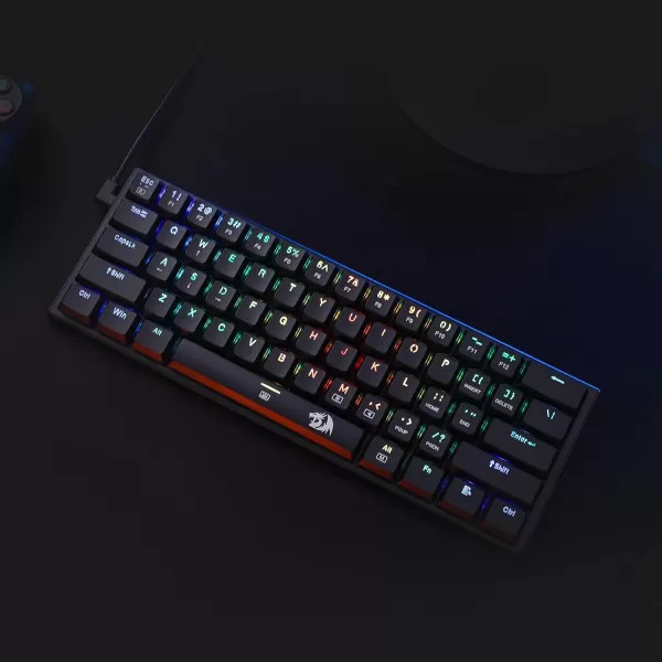 Redragon K614 Anivia 60 Ultra Thin Wired Mechanical Keyboard Slim Compact 61 Keys RGB Gaming Keyboard wLow Profile Linear Red Switches and DoubleShot Keycaps for Fast ampamp Accurate Actuation