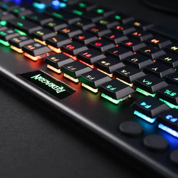 Redragon K618 PRO 3Mode Wireless RGB Mechanical Keyboard BT24GhzWired Low Profile WinMac Gaming Keyboard wUltraThin Design Dedicated Media Control ampamp Linear Red SwitchBlue Switch