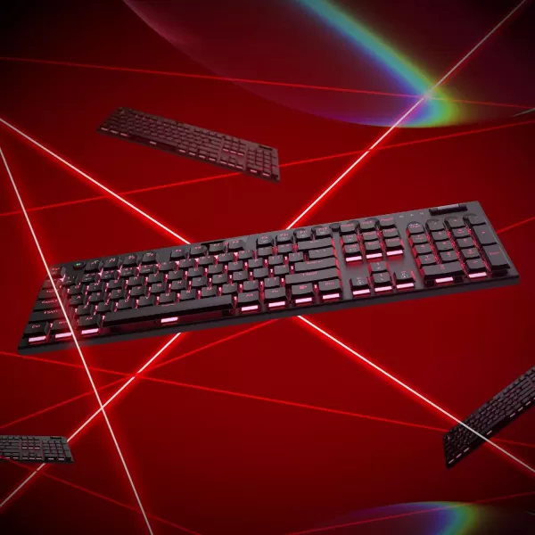 Redragon K618 PRO 3Mode Wireless RGB Mechanical Keyboard BT24GhzWired Low Profile WinMac Gaming Keyboard wUltraThin Design Dedicated Media Control ampamp Linear Red SwitchBlue Switch