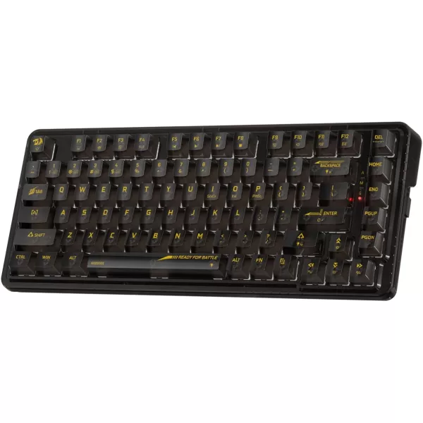 Redragon K649 78 Wired Gasket RGB Gaming Keyboard 82 Keys Layout HotSwap Compact Mechanical Keyboard wHotSwappable Socket Sound Absorbing Foam Quiet Custom Linear SwitchBlack Transparent