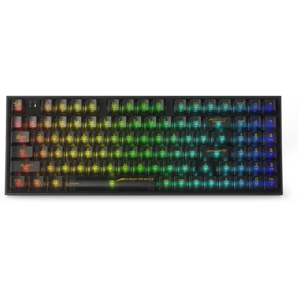 Redragon K658 PRO SE 90 3Mode Wireless RGB Gaming Keyboard 94 Keys FullTransparent Mechanical Keyboard wHotSwap Socket Sound Absorbing Foams Full Numpad ampamp Custom Switch