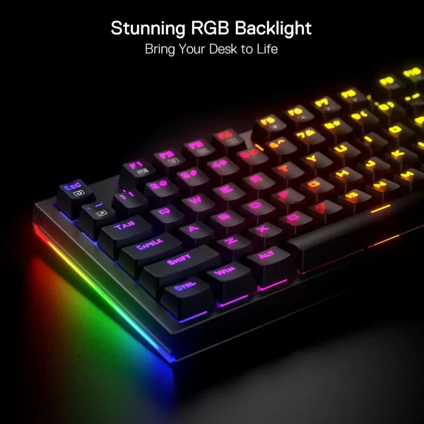 Redragon K670 RGB Backlit Gaming Keyboard 104 Keys HotSwap Mechanical Keyboard Upgraded Socket Quiet Linear Red Switch