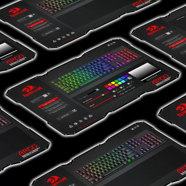 Redragon K670 RGB Backlit Gaming Keyboard 104 Keys HotSwap Mechanical Keyboard Upgraded Socket Quiet Linear Red Switch
