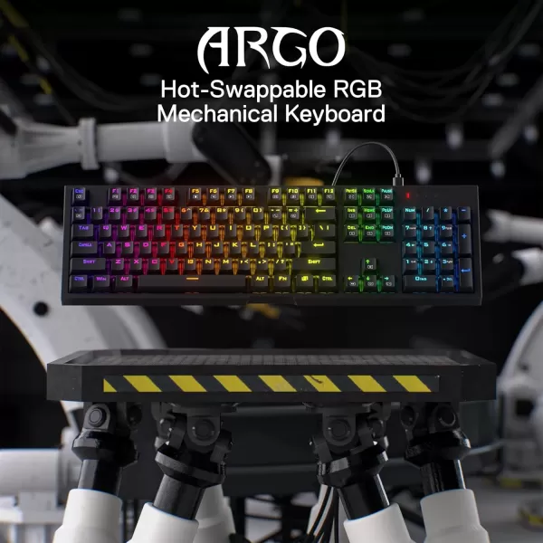 Redragon K670 RGB Backlit Gaming Keyboard 104 Keys HotSwap Mechanical Keyboard Upgraded Socket Quiet Linear Red Switch