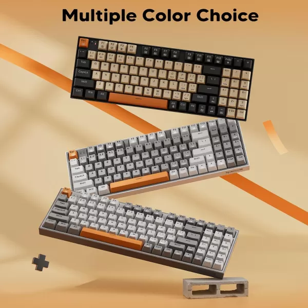 Redragon Wired Mechanical Gaming Keyboard with RGB Backlit 94 Keys Programmable Macro Editing Numeric Pad Red Switches Compact Keyboard Mechanical for Pc Mac Ipad K636CLOBlackBeigeOrange