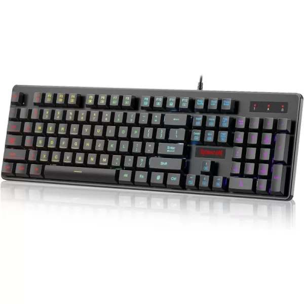 Redragon Gaming Keyboard and Mouse RGB Gaming Keyboard and 3200 DPI Mouse Combo with 26Key AntiGhosting Plug ampamp Play to PC Laptop Windows S107NewestBlackUpdate