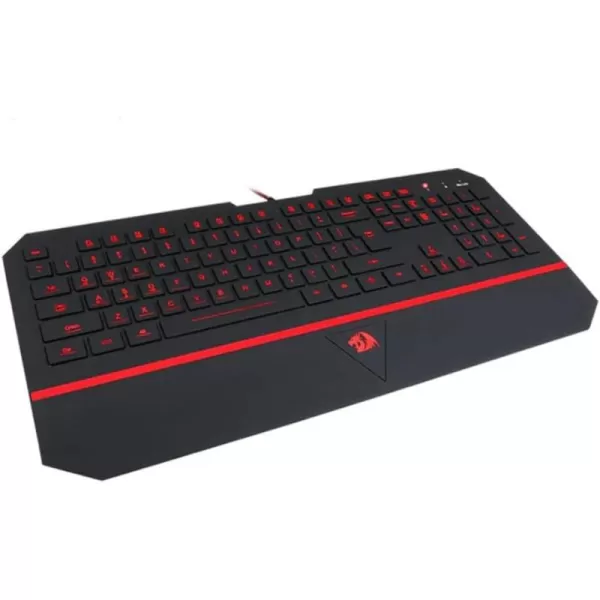 Redragon K502 RGB Gaming Keyboard RGB LED Backlit Illuminated 104 Key Silent Keyboard with Wrist Rest for Windows PC Games