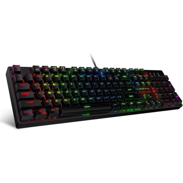 Redragon K582 SURARA RGB LED Backlit Mechanical Gaming Keyboard with 104 KeysLinear and QuietRed SwitchesRed Switch