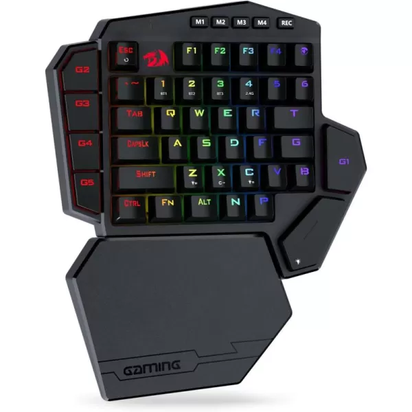 Redragon K585 DITI OneHanded RGB Mechanical Gaming Keyboard 42 Keys TypeC Professional Gaming Keypad wUpgraded HotSwappable Socket 7 Onboard Macro Keys ampamp Detachable Wrist RestBlack