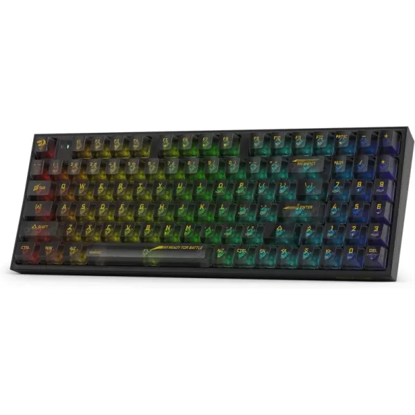 Redragon K658 PRO SE 90 3Mode Wireless RGB Gaming Keyboard 94 Keys FullTransparent Mechanical Keyboard wHotSwap Socket Sound Absorbing Foams Full Numpad ampamp Custom Switch