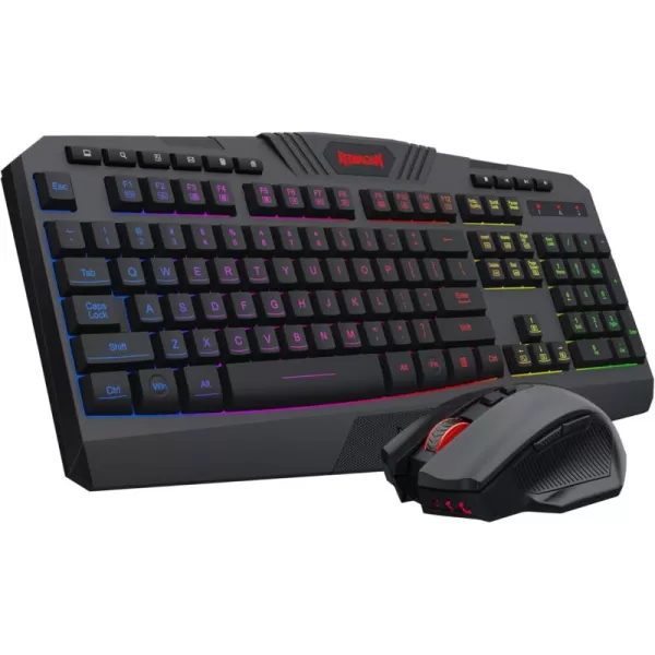 Redragon S101 Wired RGB Backlit Gaming Keyboard and Mouse Pad Gaming Headset Combo All in 1 PC Gamer Bundle for Windows PC C BlackWireless