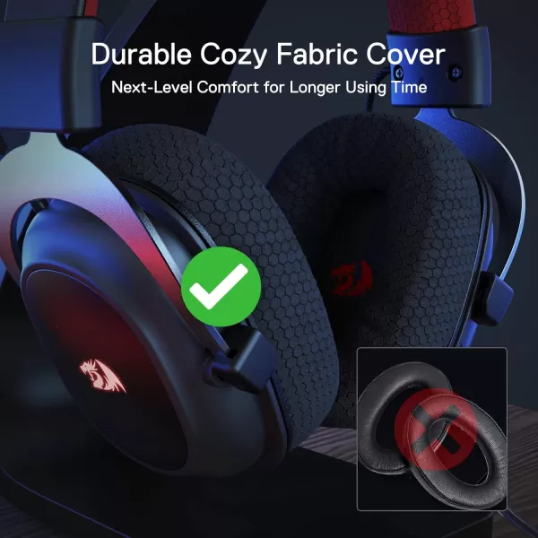 Redragon H510 Zeus Wired Gaming Headset  71 Surround Sound  Memory Foam Ear Pads  53MM Drivers  Detachable Microphone Works for MultiPlatforms PC PS43 ampamp Xbox OneSeries X NSBlack Wireless H510 PRO