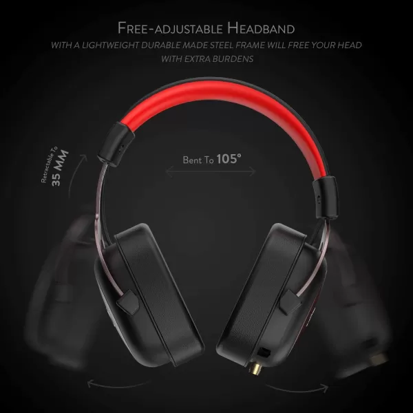 Redragon H510 Zeus Wired Gaming Headset  71 Surround Sound  Memory Foam Ear Pads  53MM Drivers  Detachable Microphone Works for MultiPlatforms PC PS43 ampamp Xbox OneSeries X NSBlack H510