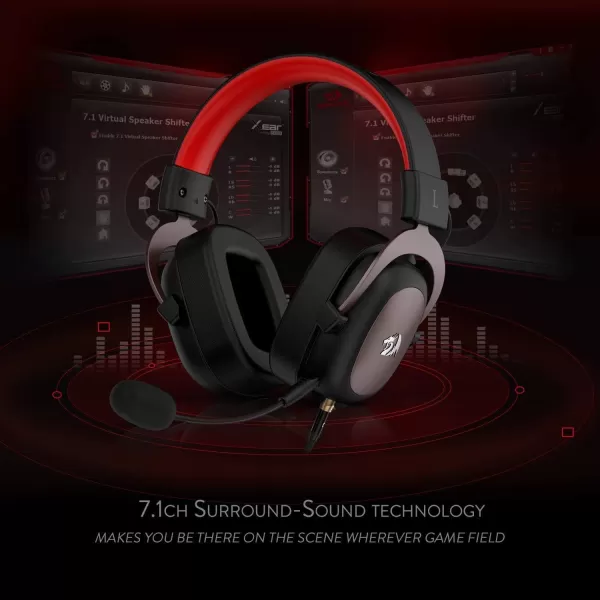 Redragon H510 Zeus Wired Gaming Headset  71 Surround Sound  Memory Foam Ear Pads  53MM Drivers  Detachable Microphone Works for MultiPlatforms PC PS43 ampamp Xbox OneSeries X NSBlack H510