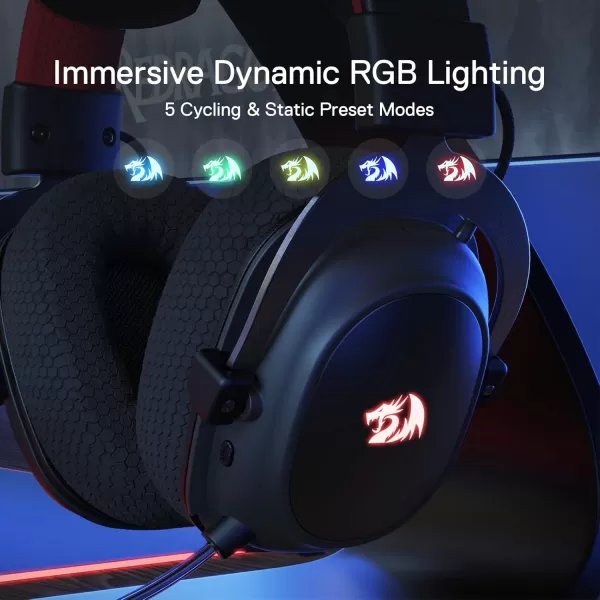 Redragon H510 Zeus Wired Gaming Headset  71 Surround Sound  Memory Foam Ear Pads  53MM Drivers  Detachable Microphone Works for MultiPlatforms PC PS43 ampamp Xbox OneSeries X NSBlack Wireless H510 PRO