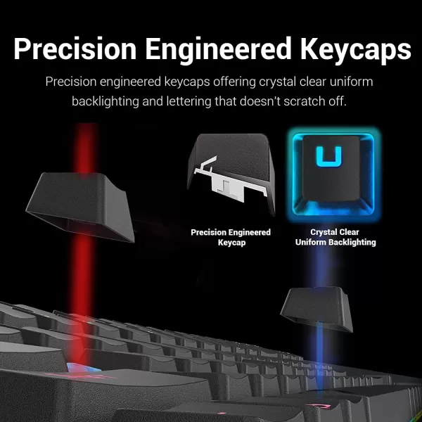 Redragon K552RGBBA Mechanical Gaming Keyboard and Mouse Combo Wired RGB LED Backlit 60 with Arrow Key Keyboard ampamp 7200 DPI Mouse for Windows PC Gamers Tenkeyless Keyboard Mouse Set