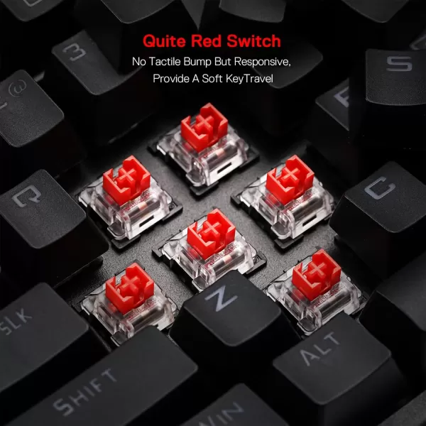 Redragon K596 PRO RGB Mechanical Gaming Keyboard 50 BT24 GhzWired Three Modes 87 Keys TKL Compact Keyboard wDurable Battery 10 Onboard Macro Keys ampamp Wrist Rest 10H Play Time Red SwitchesWireless 3 Modes