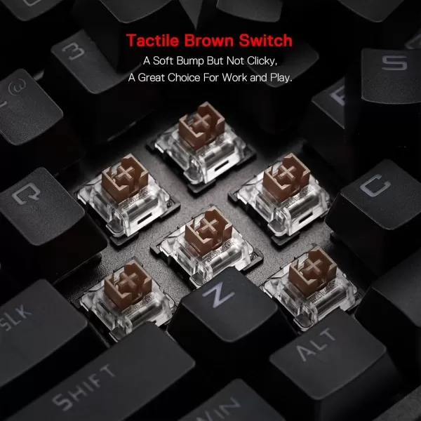 Redragon K596 PRO RGB Mechanical Gaming Keyboard 50 BT24 GhzWired Three Modes 87 Keys TKL Compact Keyboard wDurable Battery 10 Onboard Macro Keys ampamp Wrist Rest 10H Play Time Red SwitchesWired
