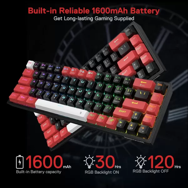Redragon K631 PRO SE 65 3Mode Wireless RGB Gaming Keyboard 68 Keys HotSwappable Compact Mechanical Keyboard wHotSwap FreeMod PCB Socket ampamp Translucent Board Custom Quiet Linear SwitchBlack  Red