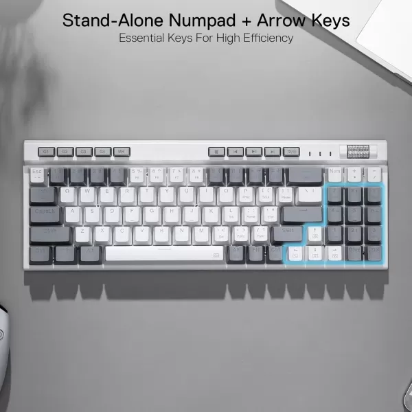 Redragon K655 75 RGB Wired Mechanical Gaming Keyboard 78 Keys HotSwap Mechanical Keyboard wAluminum Cover Board Upgraded Socket and Onboard MacroMedia Keys Quiet Linear Red Switch