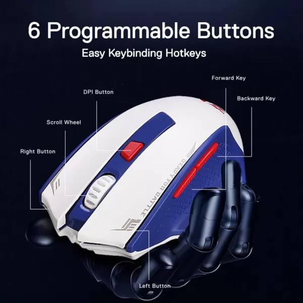 Redragon M994 Wireless Gaming Mouse 26000 DPI WiredWireless Gamer Mouse w 3Mode Connection BT ampamp 24G Wireless 6 Macro Buttons Durable Power Capacity for PCMacLaptop