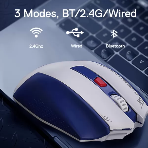 Redragon M994 Wireless Gaming Mouse 26000 DPI WiredWireless Gamer Mouse w 3Mode Connection BT ampamp 24G Wireless 6 Macro Buttons Durable Power Capacity for PCMacLaptop