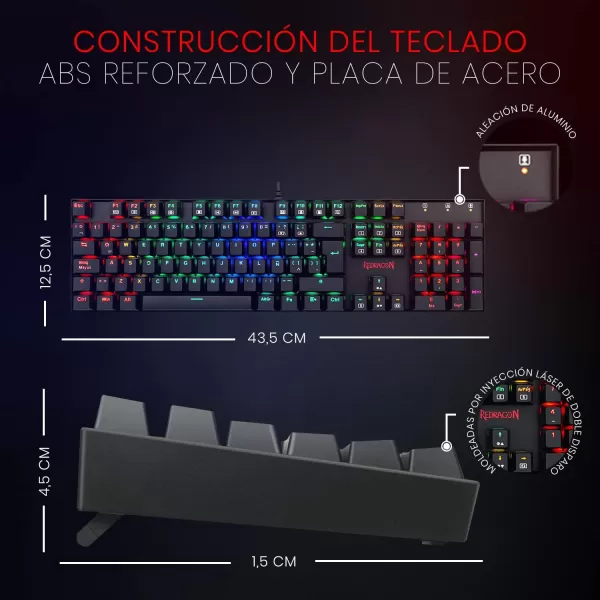 Redragon Wireless Gaming Keyboard and Mouse Combo S101KSW