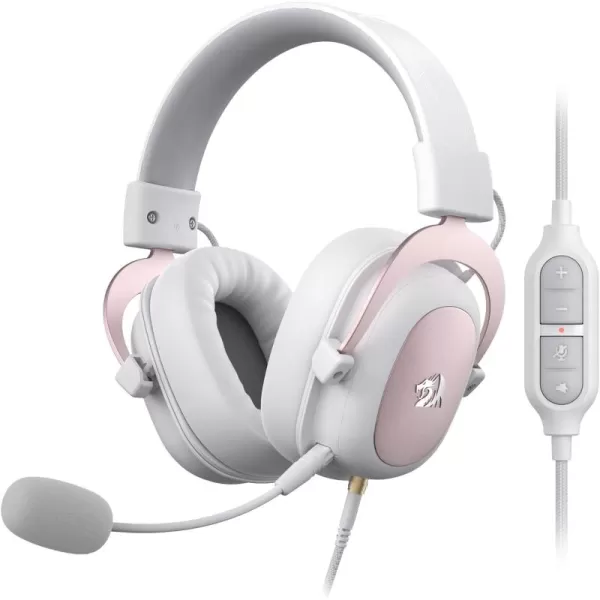 Redragon H510 Zeus Wired Gaming Headset  71 Surround Sound  Memory Foam Ear Pads  53MM Drivers  Detachable Microphone Works for MultiPlatforms PC PS43 ampamp Xbox OneSeries X NSWhite H510