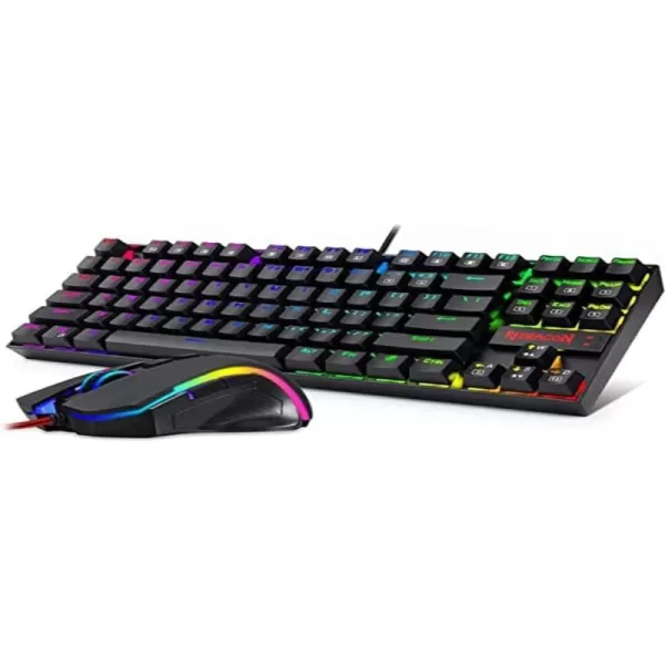 Redragon K552RGBBA Mechanical Gaming Keyboard and Mouse Combo Wired RGB LED Backlit 60 with Arrow Key Keyboard ampamp 7200 DPI Mouse for Windows PC Gamers Tenkeyless Keyboard Mouse Set