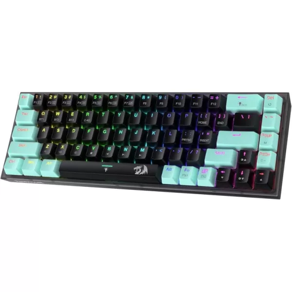 Redragon K631 PRO SE 65 3Mode Wireless RGB Gaming Keyboard 68 Keys HotSwappable Compact Mechanical Keyboard wHotSwap FreeMod PCB Socket ampamp Translucent Board Custom Quiet Linear SwitchBlack  Mint